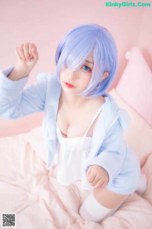 Coser@神楽坂真冬 Vol.005: 蕾姆 Milk by blue (150 photos) No.a98866